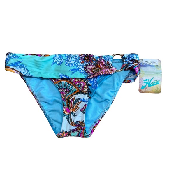 Hobie Other - Hobie womens Swimsuit Bottoms Hipster With Wide Band Ring Multicolored Small